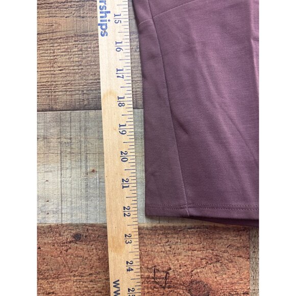 Express Mauve Short Sleeve Twist Front Top M - Picture 5 of 6